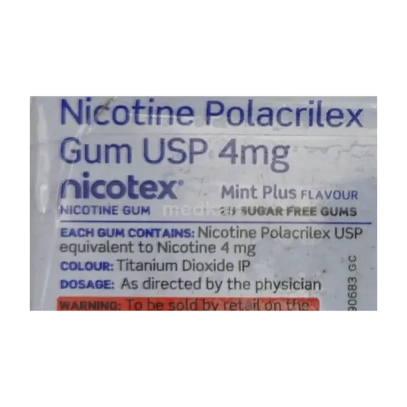 nicotex 4mg tablet 25's